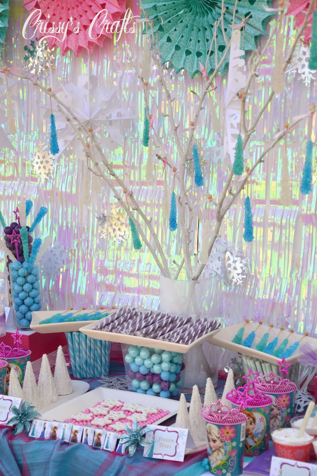 Frozen Birthday Decoration Ideas
 Crissy s Crafts Disney s Frozen Party GIVEAWAY