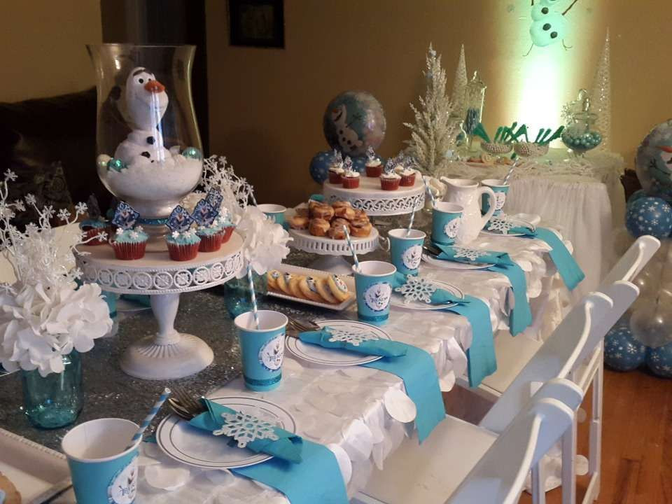 Frozen Tea Party Ideas
 Olaf themed tea party for a Frozen birthday party See