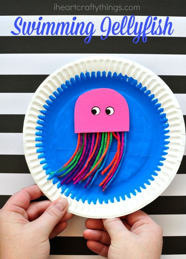 Fun Arts And Crafts For Toddlers
 Paper Plate Swimming Jellyfish Craft