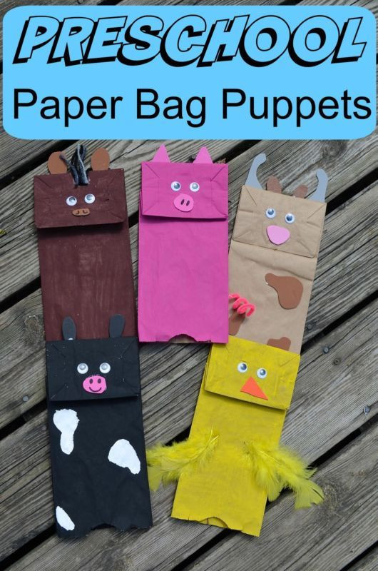 Fun Craft For Preschoolers
 Farm Themed Brown Paper Bag Puppets for Preschool