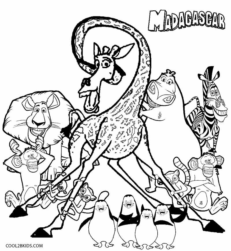 Fun Kids Coloring Pages
 Printable Madagascar Coloring Pages For Kids