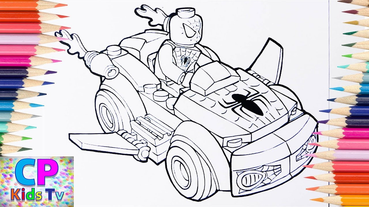 Fun Kids Coloring Pages
 Spiderman Coloring Pages for Kids Spideman in the Car