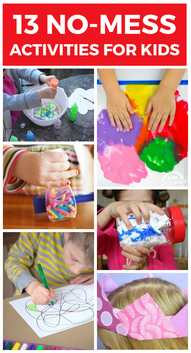 Fun Projects For Toddlers
 13 No Mess Activities for Kids