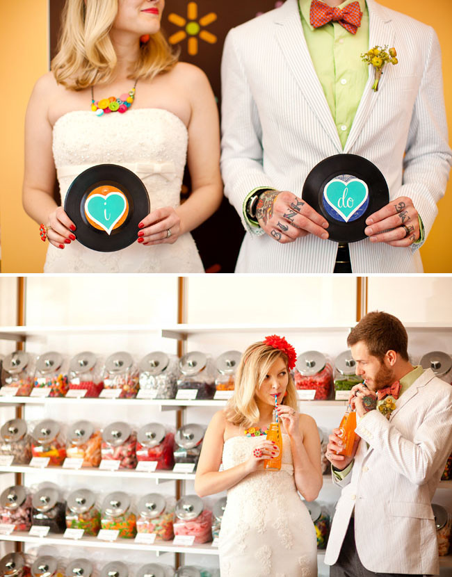 Fun Wedding Themes
 Retro Candy Love Fun Wedding Ideas from the Candy Shop