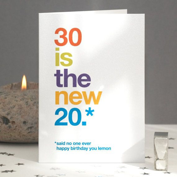 Funny 30th Birthday Decorations
 Grappige 30 Card sarcastische 30 Card grappige 30