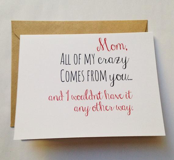 Funny Birthday Card For Mom
 Mom Card Mother s Day Card Mom Birthday Card Funny