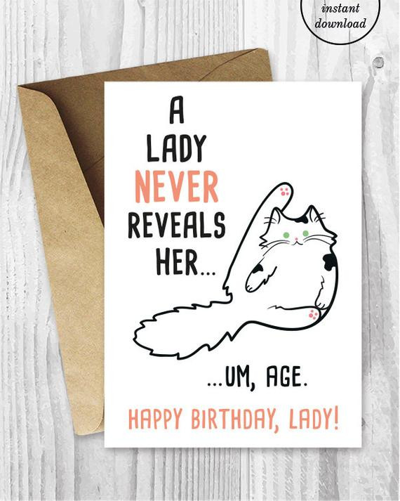 Funny Birthday Cards For Her
 Funny Birthday Cards for Her Printable Birthday Cards for