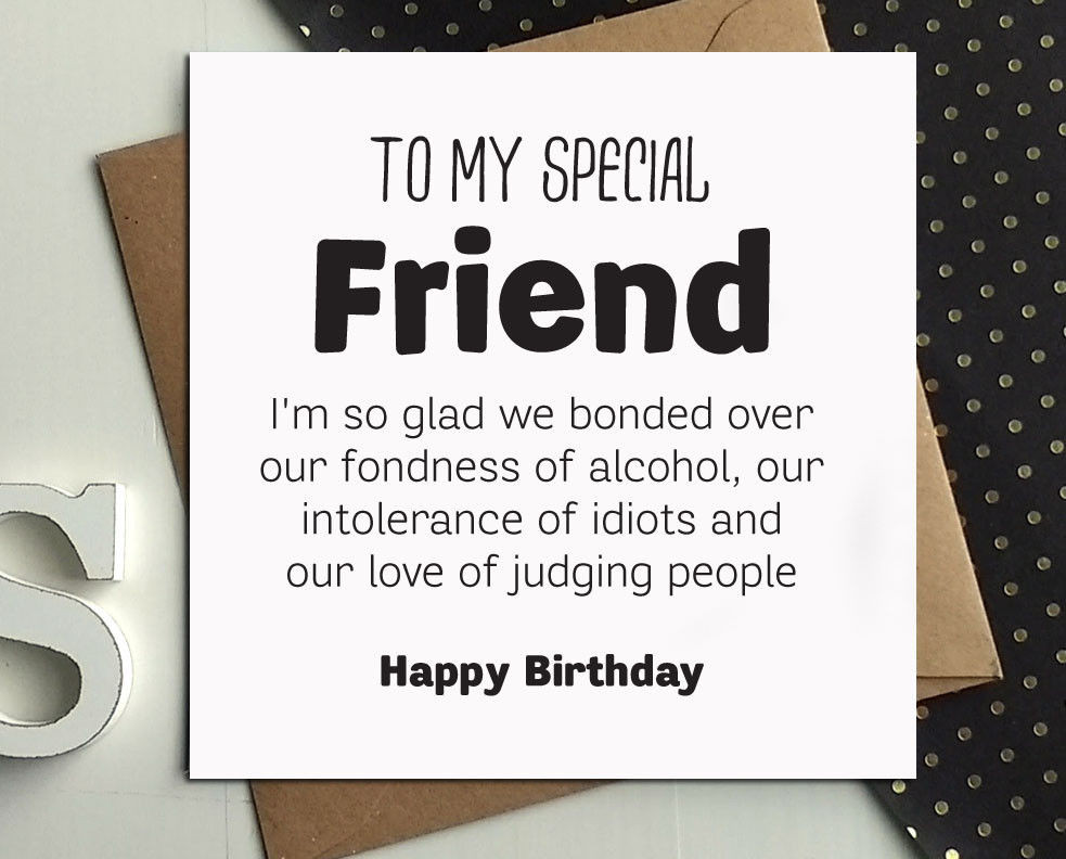 Funny Birthday Cards For Him
 Funny Birthday card best friend t idea wine gin rude