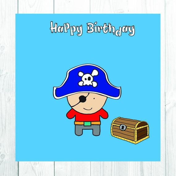 Funny Birthday Cards For Kids
 Items similar to Pirate Birthday Card Boy s Birthday