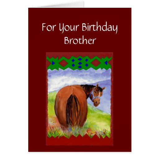 Funny Birthday Wish For Brother
 Brother Funny Birthday Wishes Horses Diet Cake Card