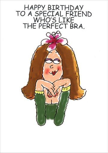 Funny Birthday Wishes To A Friend
 Friend Perfect Bra Funny Recycled Paper Greetings