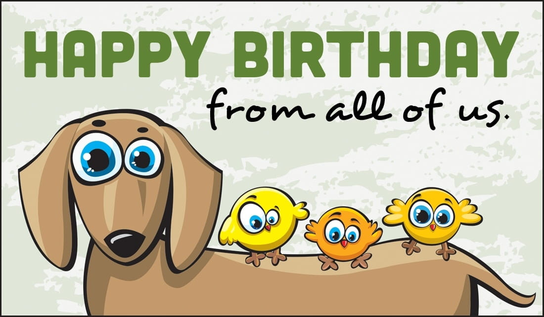 Funny Email Birthday Cards
 Free Happy Birthday From All Us eCard eMail Free
