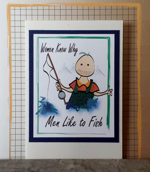 Funny Fishing Birthday Cards
 Funny Fishing Birthday Card for Him Funny Husband Birthday