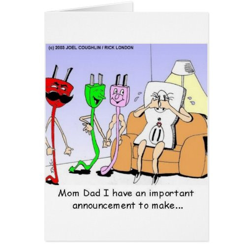 Funny Gay Birthday Cards
 AC DC Wiring Funny Relationship Gay Lesbian Gifts Card