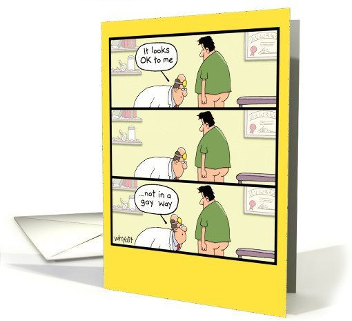 Funny Gay Birthday Cards
 Gay Way Humor Greeting Card Humor