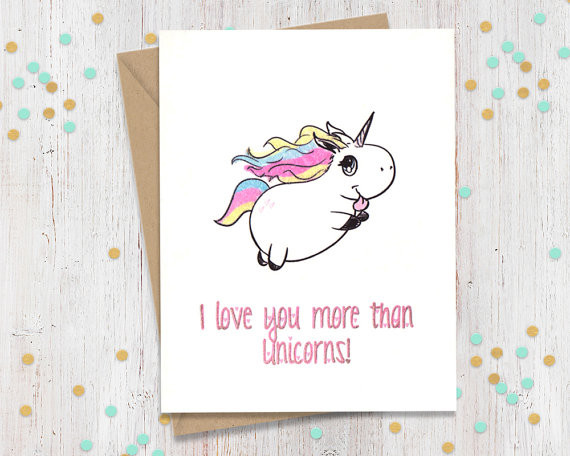 Funny Gay Birthday Cards
 Unicorn Card Funny Anniversary Card Card for Her Card for