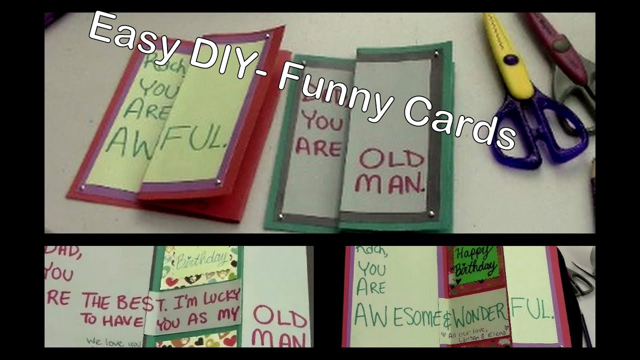 Funny Homemade Birthday Card Ideas
 DIY Funny Birthday Cards for Friends & Family