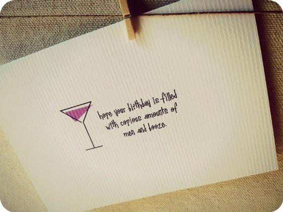 Funny Homemade Birthday Cards
 Items similar to Birthday Booze Wishes Handmade Funny