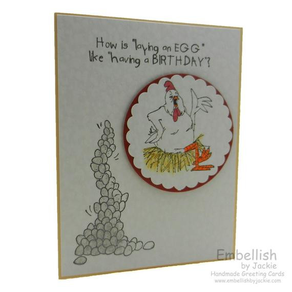 Funny Homemade Birthday Cards
 Birthday Card Funny Handmade by EmbellishbyJackie on Etsy