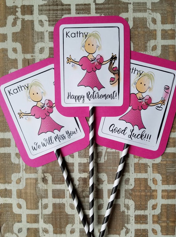 Funny Retirement Party Ideas
 Funny Happy Retirement Party Decor for Her Personalized