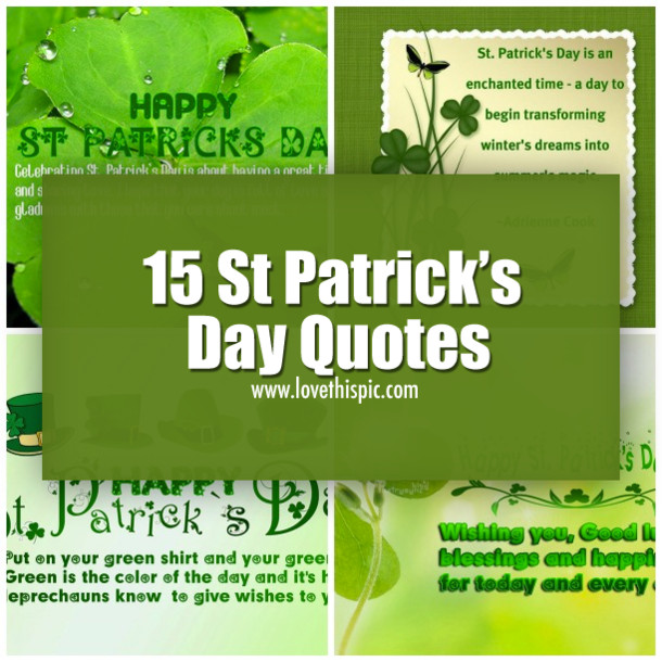 Funny St Patricks Day Quotes
 15 St Patricks Day Quotes