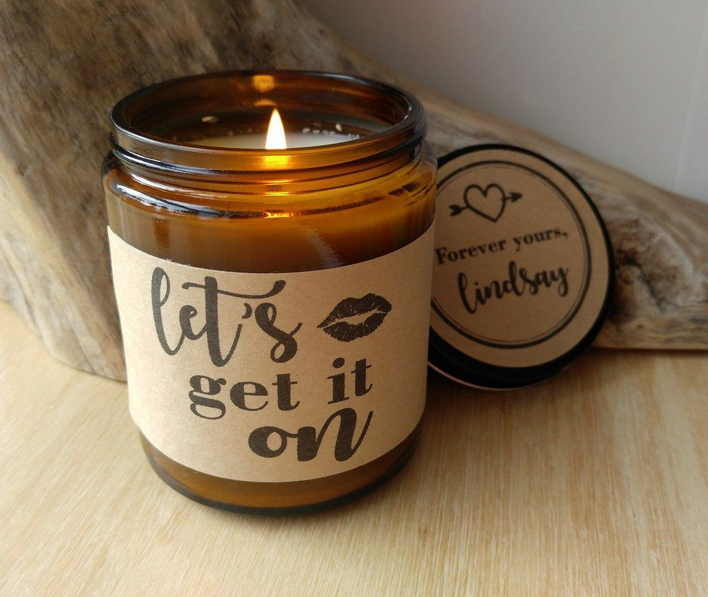 Funny Valentines Day Gift Ideas
 Valentine Gift for Boyfriend Lets Get It Candle Gift