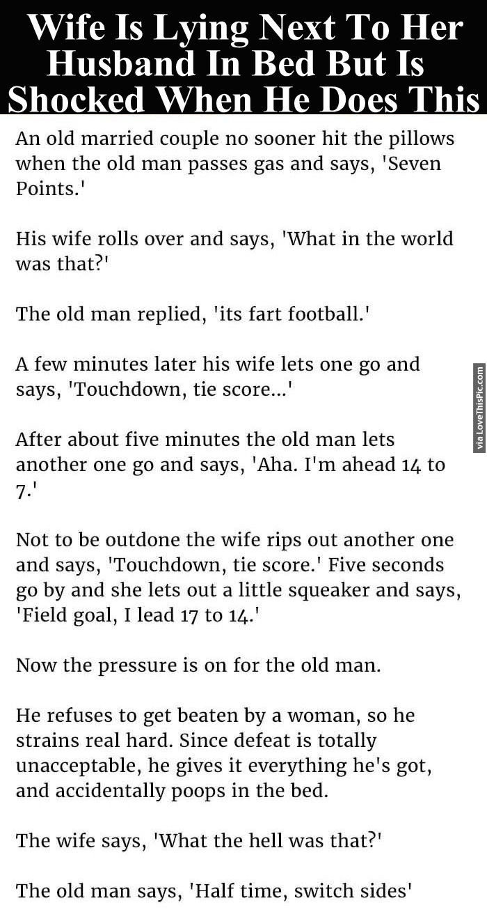 Funny Wife Quotes
 Wife Is Lying Next To Her Husband In Bed But Is Shocked