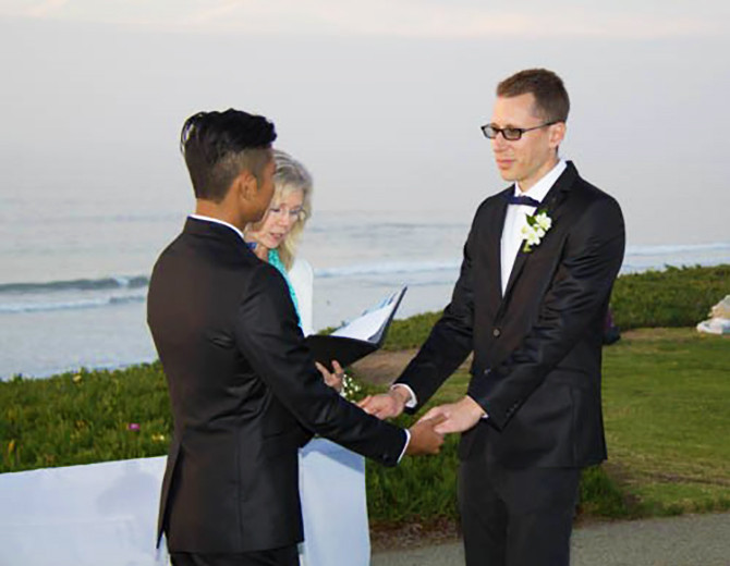 Gay Wedding Vows
 San Diego Gay Wedding ficiant Ceremonies DeVie Joann