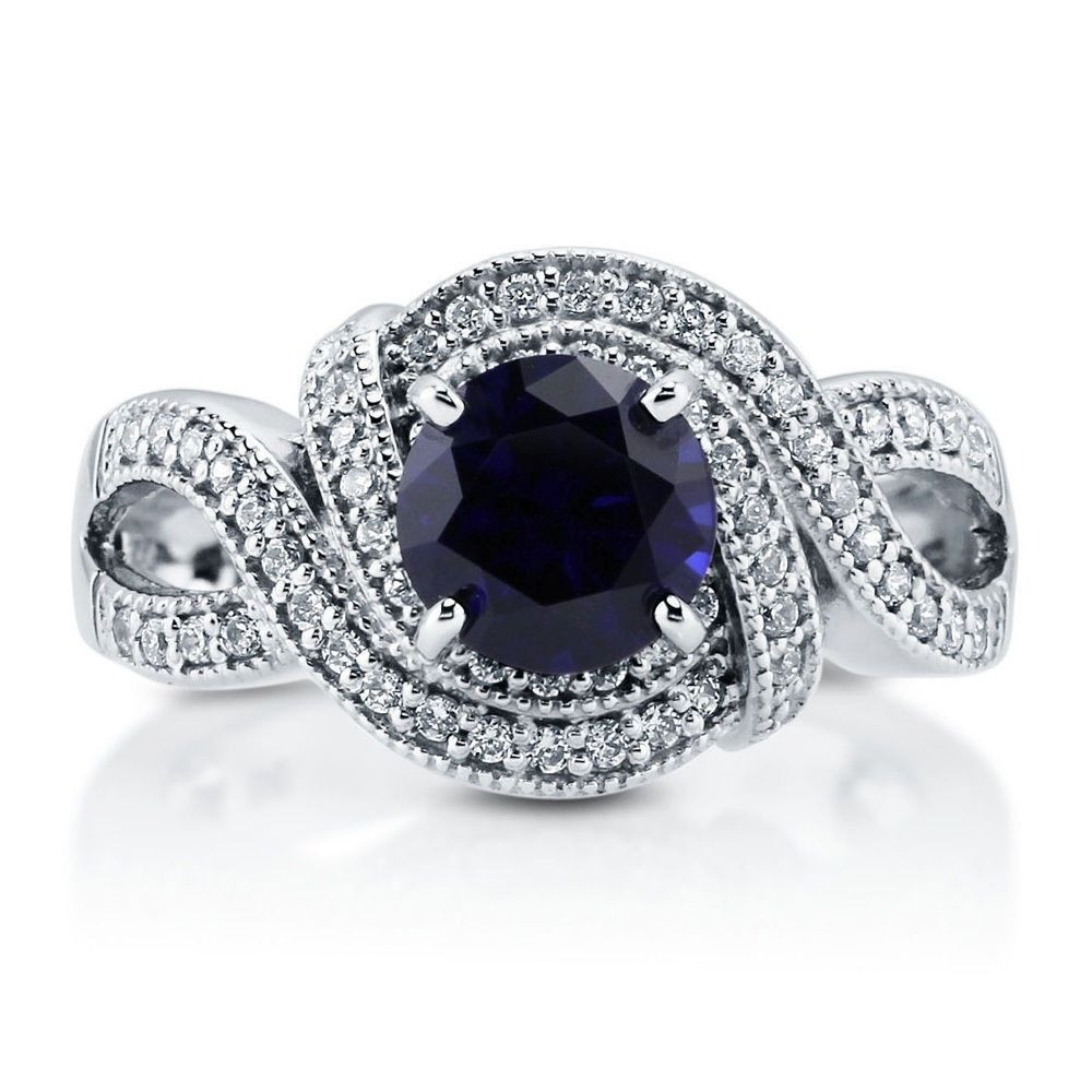 Gemstone Wedding Rings
 Women Fashion Jewelry 925 Silver Blue Sapphire Gemstone