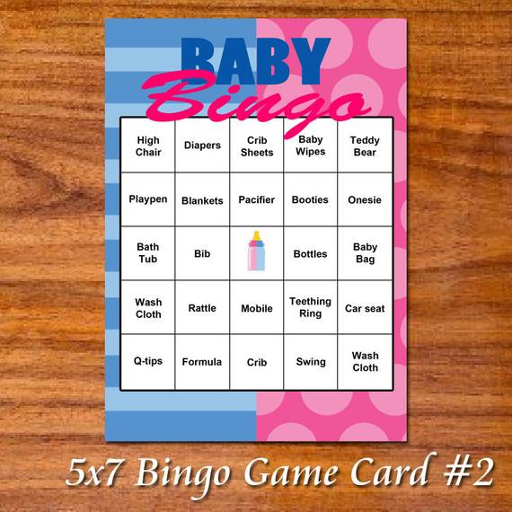 Gender Party Game Ideas
 Gender Reveal Party Game Cards Bingo and by RedVelvetParties