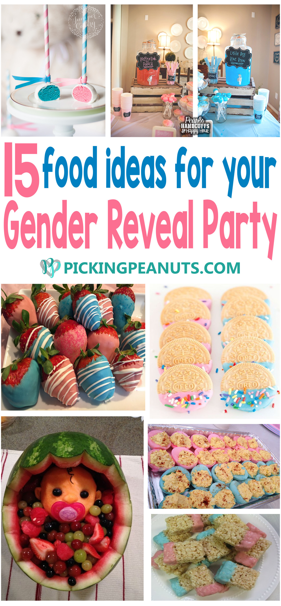 Gender Party Reveal Ideas
 15 Gender Reveal Party Food Ideas Picking Peanuts
