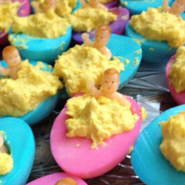 Gender Reveal Party Food Ideas During Pregnancy
 Gender Reveal party ideas Deviled Eggs
