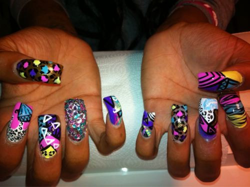 Ghetto Nail Designs
 Love long curved nails Bad Ass Nails Pinterest