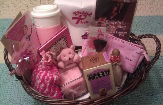 Gift Basket Ideas For Breast Cancer Patient
 Breast Cancer Basket of Hope by PinkandProud09 on Etsy