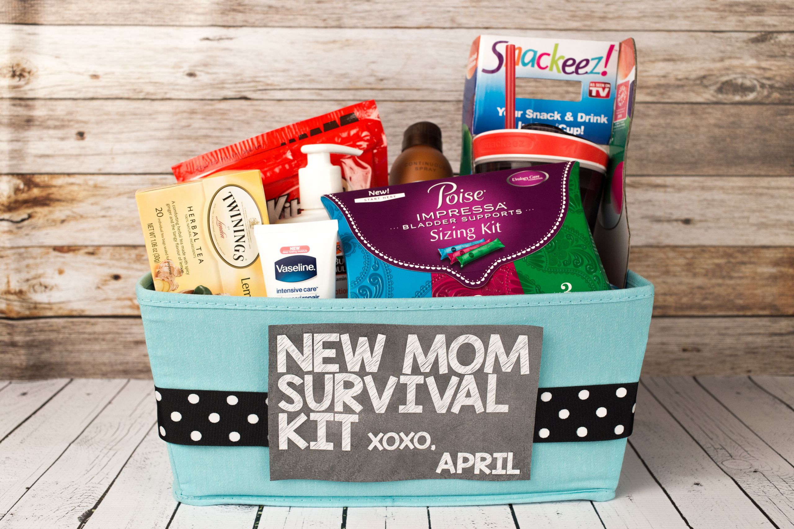 Gift Basket Ideas For Expecting Mom
 New Mom Survival Kit