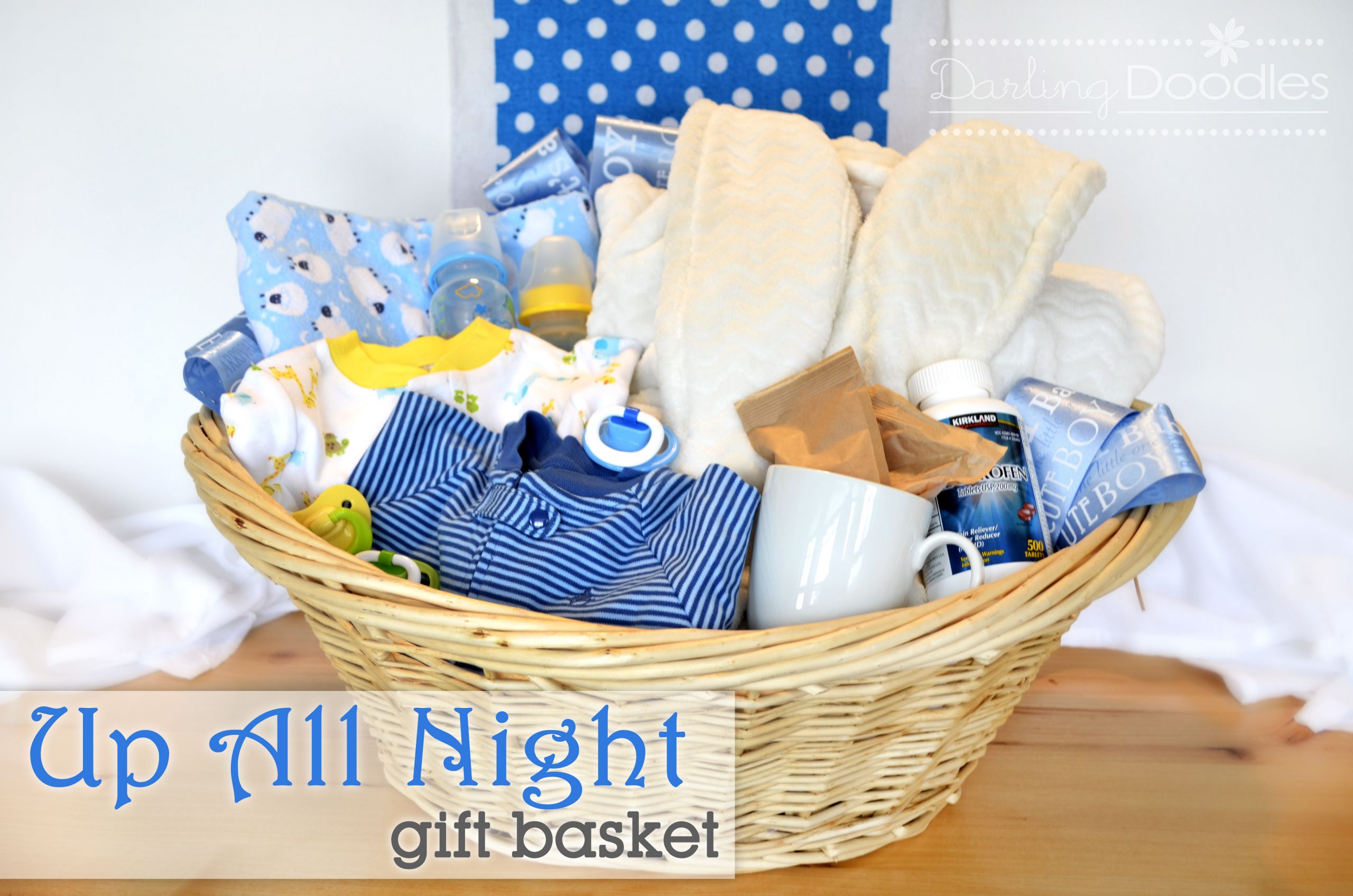 Gift Basket Ideas For New Parents
 Up All Night Survival Kit Darling Doodles