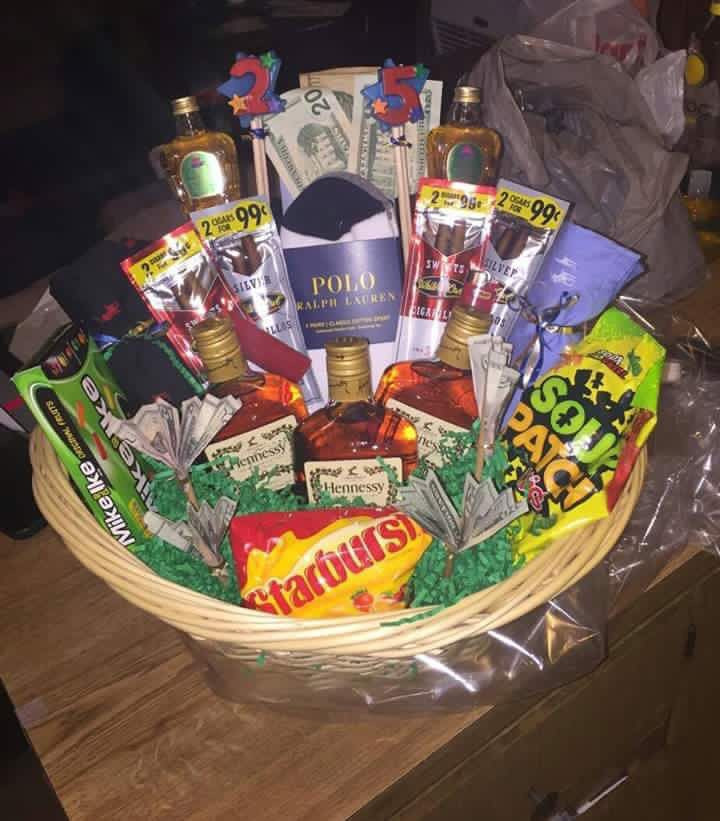 Gift Baskets Ideas For Him
 Birthday basket for him