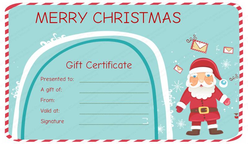 Gift Card For Kids
 Gift Certificate Template