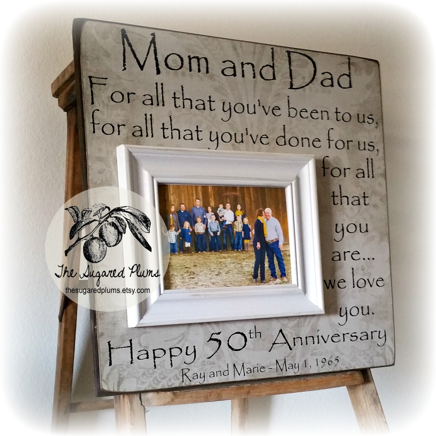 Gift Ideas For 50Th Anniversary
 50th Anniversary Gifts Parents Anniversary Gift by