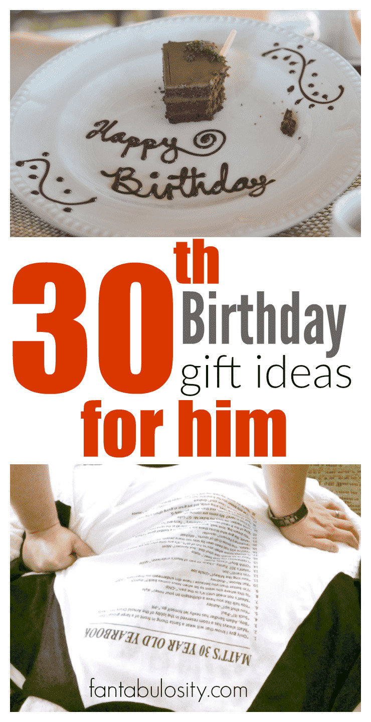 Gift Ideas For Boyfriend Birthday
 30th Birthday Gift Ideas for Him Fantabulosity