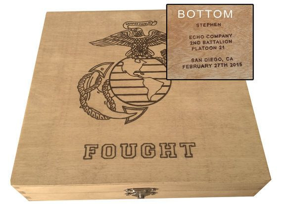 Gift Ideas For Marine Boot Camp Graduation
 Marine Corps Personalized Keepsake Box USMC Boot Camp