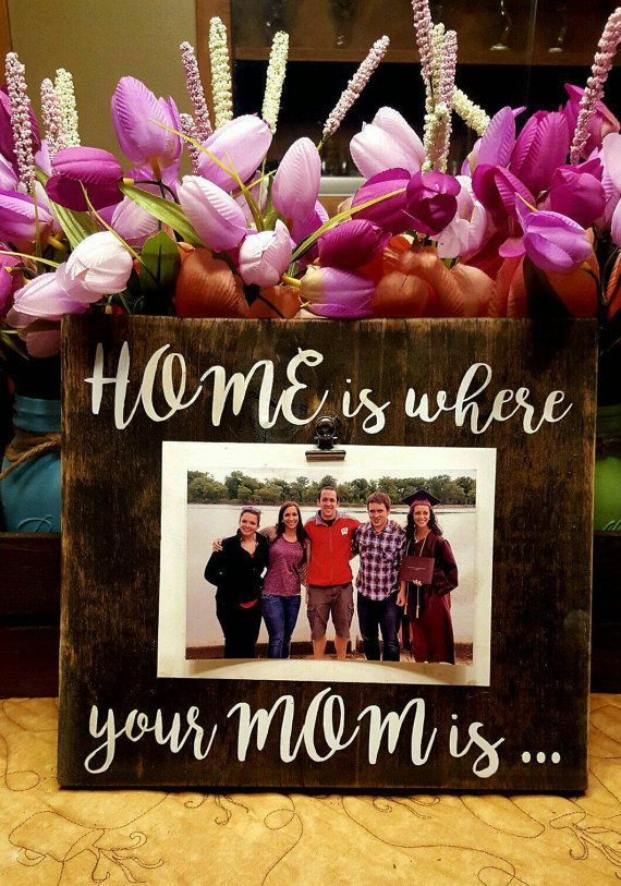 Gift Ideas For Mom'S Birthday
 Mother Picture Frame Mother s Day Gift "Home is where