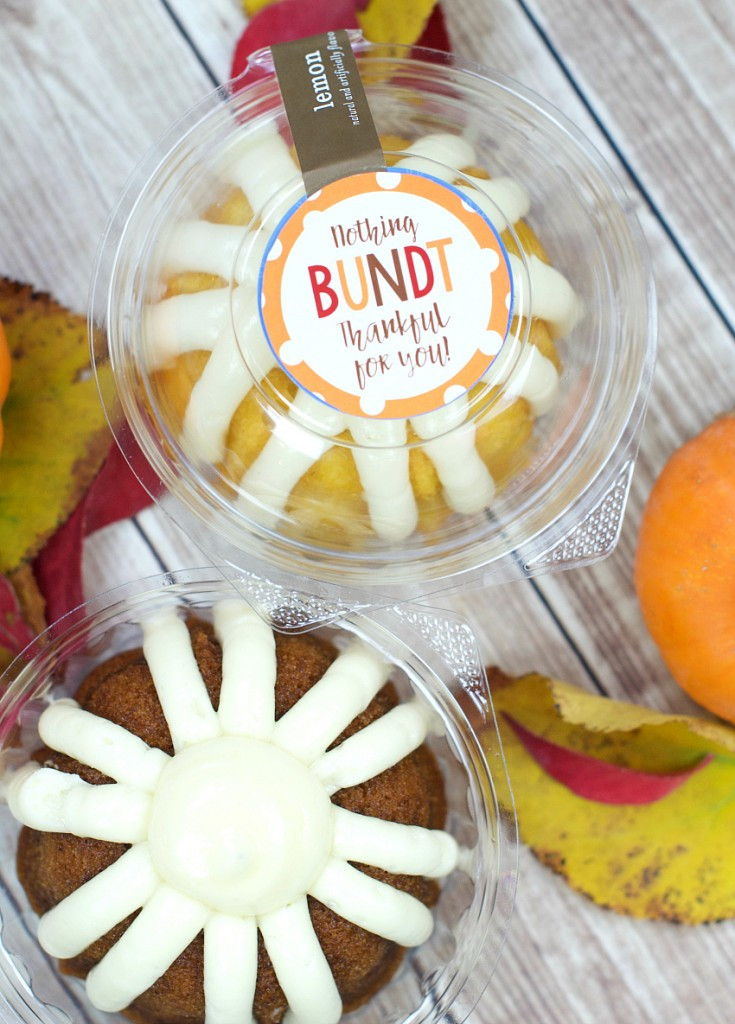 Gift Ideas For Thanksgiving
 Nothing Bundt Thankful for You Gift Idea – Fun Squared