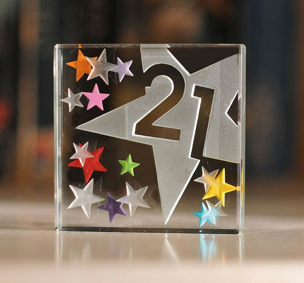 Gifts For 21st Birthday For Him
 Happy 21st Birthday Gifts Idea Spaceform Glass Keepsake