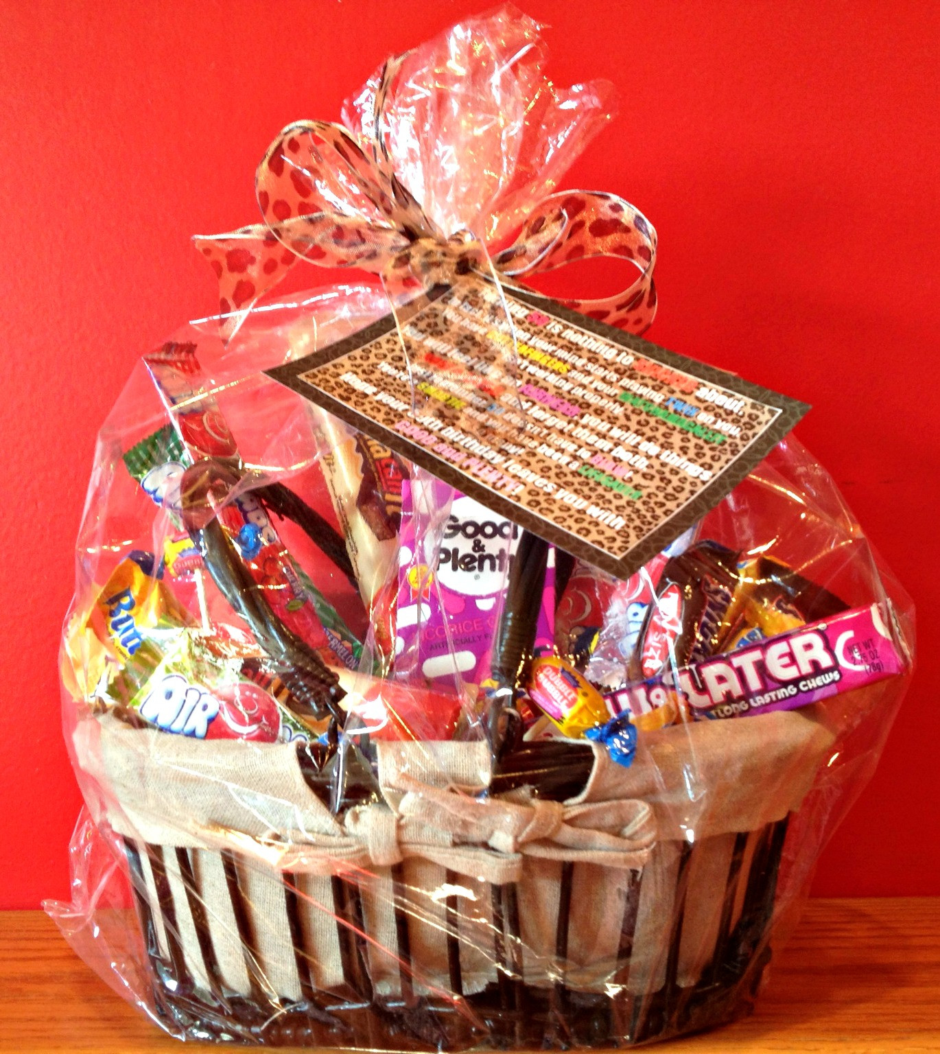 Gifts For 50th Birthday
 african desserts 50th Birthday Candy Basket and Poem