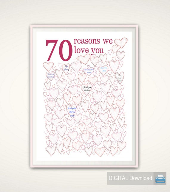 Gifts For 70 Year Old Woman Birthday Gift Ideas
 70th Birthday Gift For Mom 70th Birthday Poster PRINTABLE