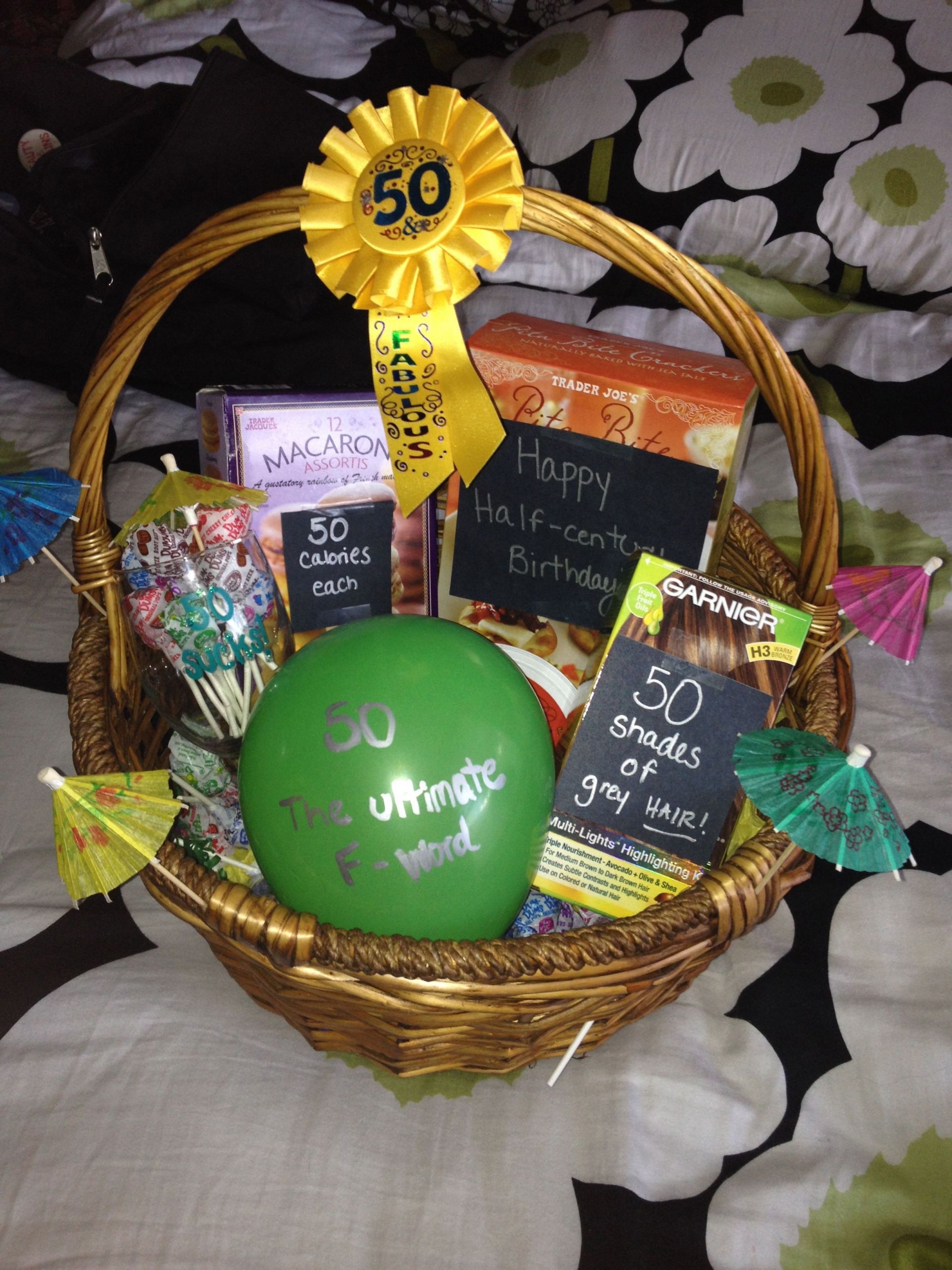 Gifts For 70 Year Old Woman Birthday Gift Ideas
 Fun 50th birthday t basket for my mom I just filled it