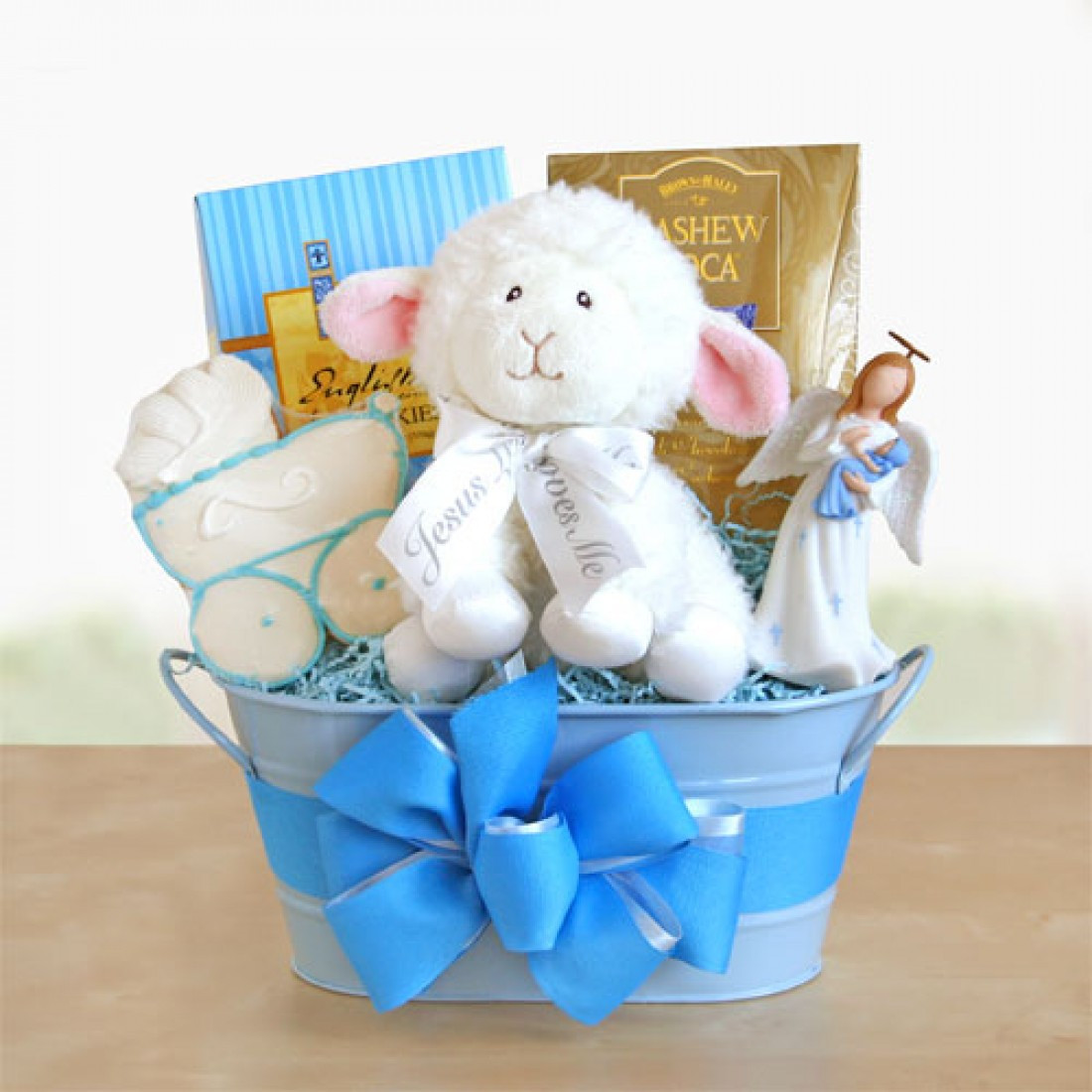 Gifts For Baby Baptism Boy
 Blue Boy Christening Gift Baskets