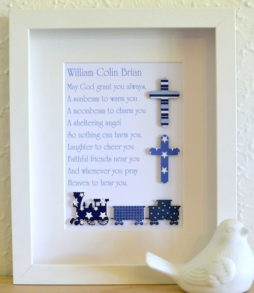 Gifts For Baby Baptism Boy
 Classic Baby Boys Unique Christening Baptism Poem Gifts