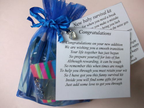 Gifts For Daddy From Baby Boy
 New Dad Survival Kit Gift Card Baby Shower Boy or Girl